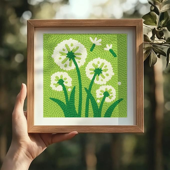 DOODLREAM Dandelion Flower DIY Punch Needle Embroidery Kit - Image 6