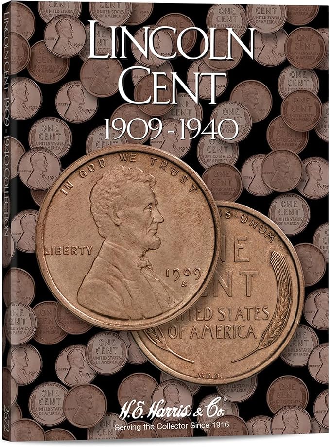 H.E. Harris & Co US Lincoln Cent Coin Folder 1909 – 1940 Volume 1 #2672 by Unknown