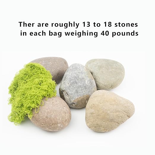 40 LBS Natural River Rocks – 3–4 Inch Decorative Stones - Image 4