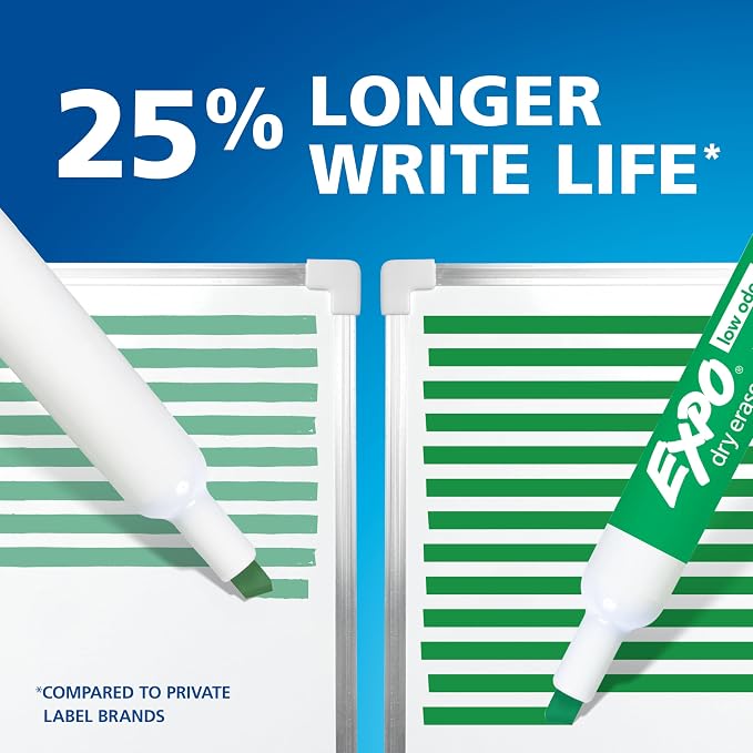 EXPO Dry Erase Markers, Low Odor Ink, Fine Tip, Organization, Essential Supplies - Image 5