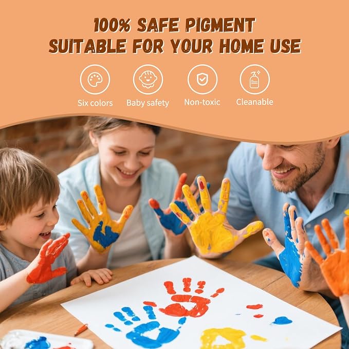 VidwanHome Family Handprint & Hand Casting Kit – DIY Keepsake Frame, Wooden - Image 7