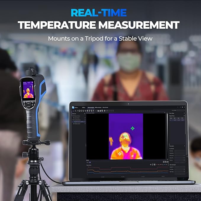TOPDON TC004 Thermal Imaging Camera, 320 x 240 TISR Resolution, 256 x 192 IR High Resolution, 12-Hour Battery Life Handheld Infrared Camera with PC Analysis and Video Recording Supported, 32GB SD Card