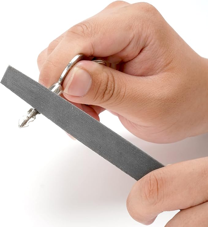 6-inch Half Round Medium Cut File, Double Cut Teeth, High Carbon Steel, Single Hand File Without Handle, Suitable for Shaping Metal, Wood, etc.