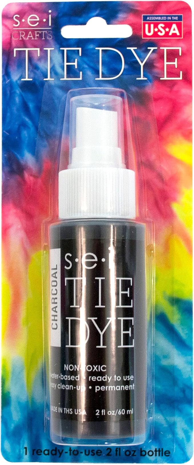 S·E·I S.E.I Charcoal Tie Dye Spray Bottle, 2- Ounces, Fabric Spray Dye - Image 4
