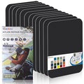 7.9x3.9 inch 12 PCS Nylon Repair Patch Nylon Repair Tape Self Adhesive Fabric Tapes Outdoor Camping Gear Fabric kit for Tent, Umbrella, Down Jackets, Sleeping Bag, Knapsack（Black）