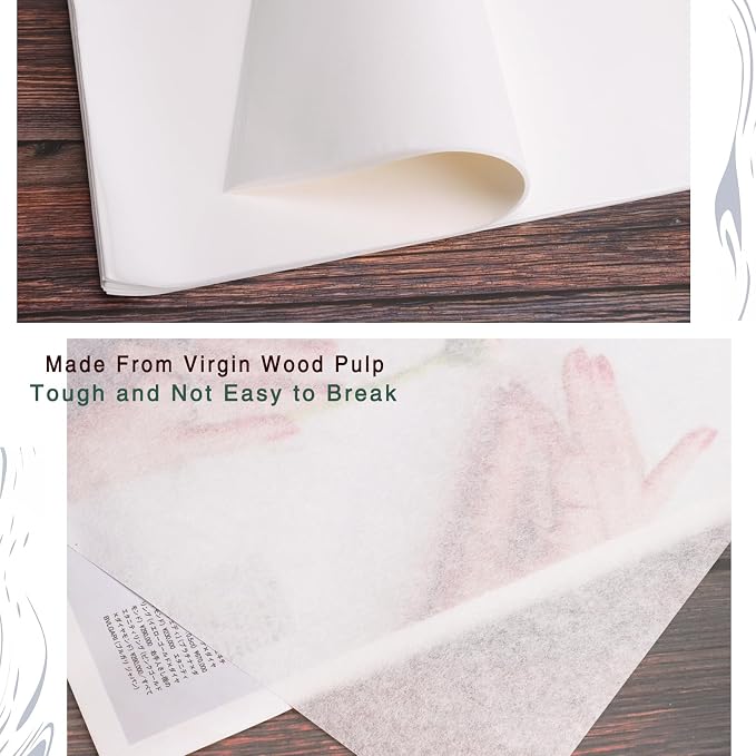 Reelartisy 100 Sheets Artist Teabag Paper, 16.5x16.5 Inches Wet Strength Tissue - Image 2