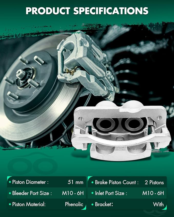 SCITOO 18-B4728 Disc Brake Caliper Assembly with Bracket Fit For Cadillac 2002-2006,For Chevrolet 1999-2013,For GMC 1999-2013,For Hummer 2003-2009