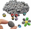 Lifetop 51pcs Tiny Painting Rocks ，DIY Smooth Surface Stones, Arts and Crafts by lifetop