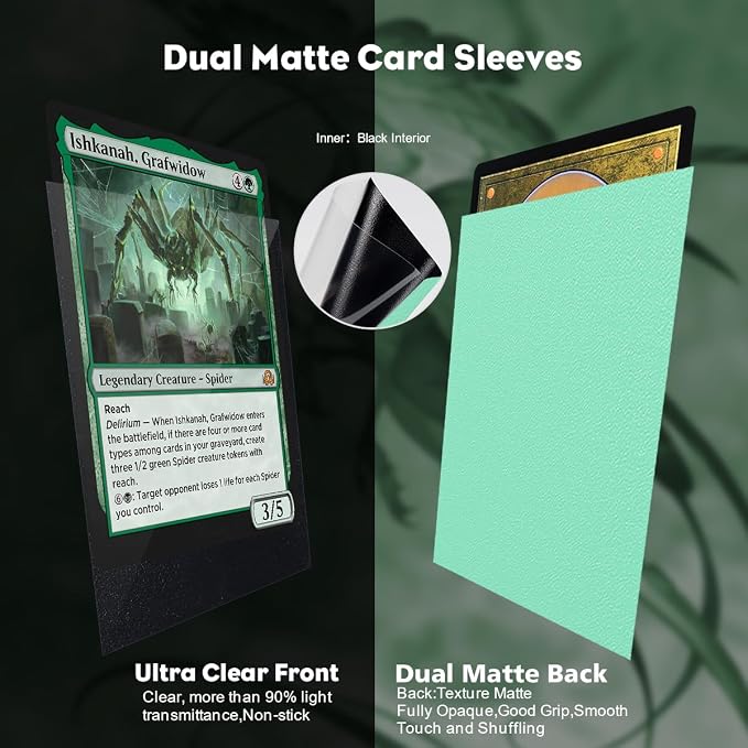 Eucalyptus Green Dual Matte Card Sleeves, Katomula Card Sleeves - Image 6