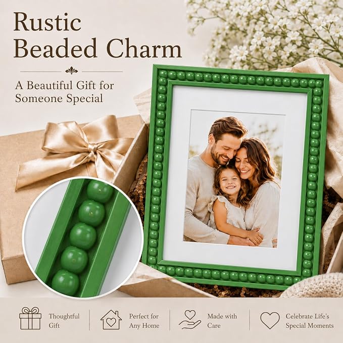 Solid Wood 12x12 Picture Frame Beaded Frame - Image 7
