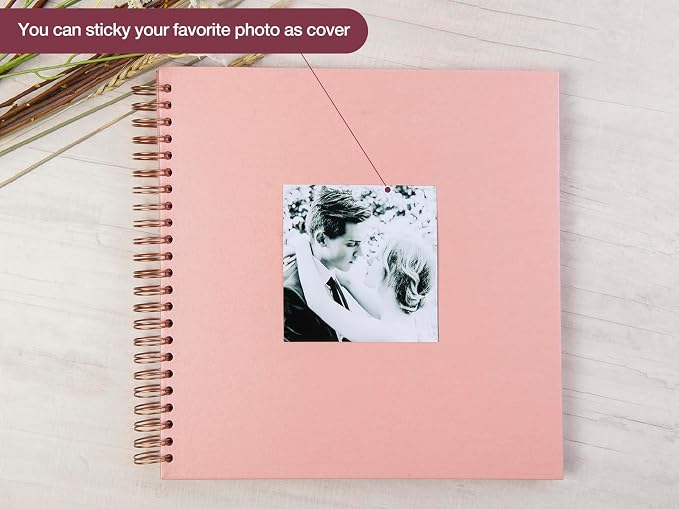 potricher 12 x 12 Inch Large Inch DIY Scrapbook Photo Album 80 Pages Thick - Image 2