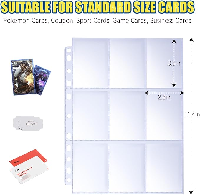 ABLY 900 Pocket Single Sided Card Sleeves, - Image 2