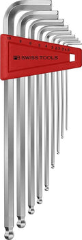 PB SWISS TOOLS Allen Key Set PB 212.LH-10 | 100% Swiss Made | 9-Piece Long Hex Key Set Size 1.5-10 mm for Screwdriving Work in Industry and Handcraft