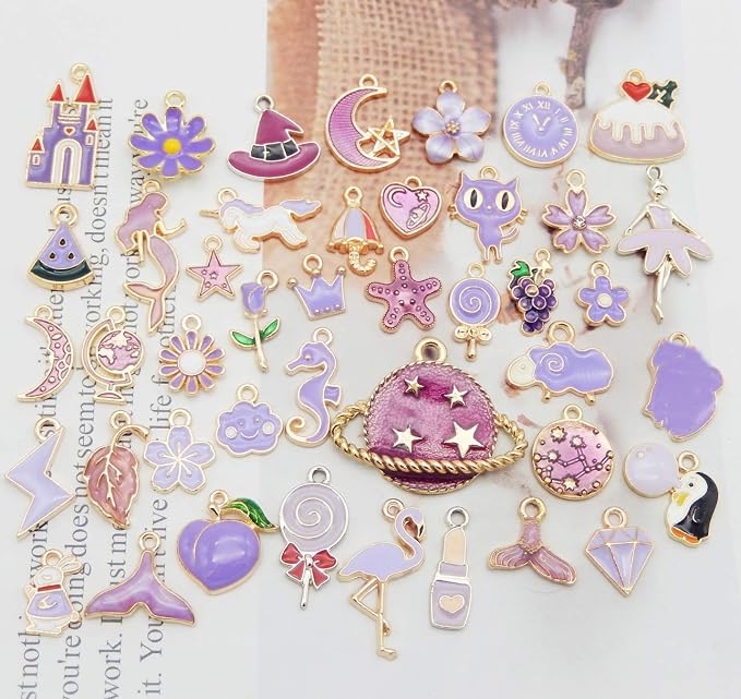 30pcs Mixed Enamel Charms Pendants - Image 4