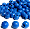 240Pcs 16mm Navy Blue Wood Beads by Dabaiitechann