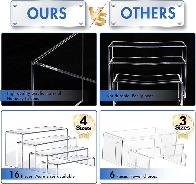 Aheroi Acrylic Risers Display Stands, Acrylic Stands - Image 3