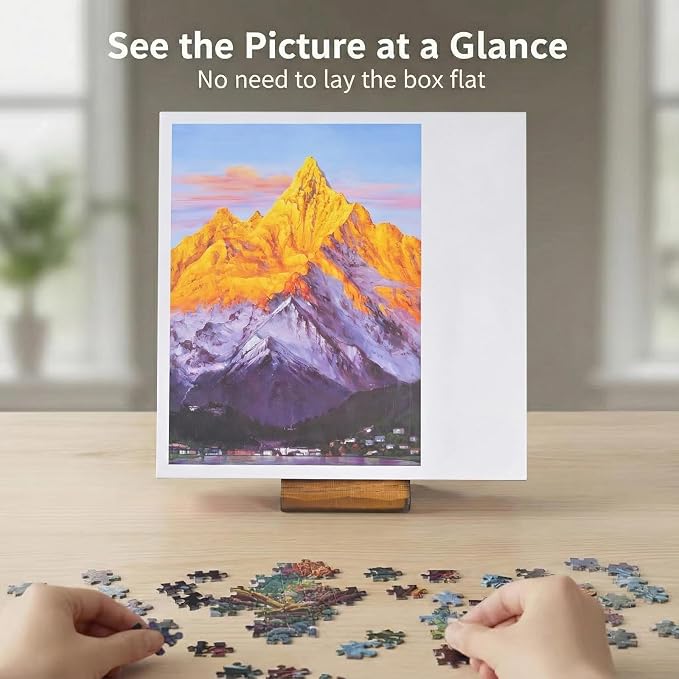 Jigsaw Puzzle Box Lid Stand, Puzzle Lid Holder Display, 4 x 2 inch Puzzle - Image 2