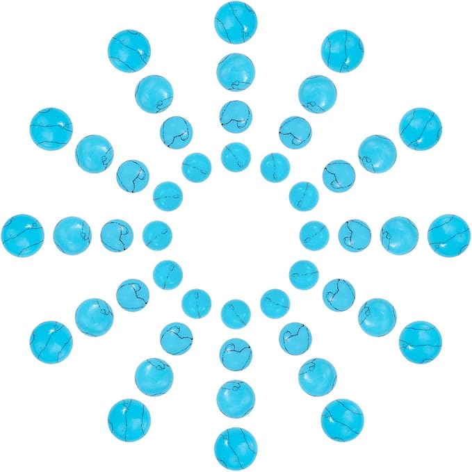 arricraft 40 Pcs 6mm 8mm 10mm 12mm Turquoise Stone Cabochons, Flatback by ARRICRAFT