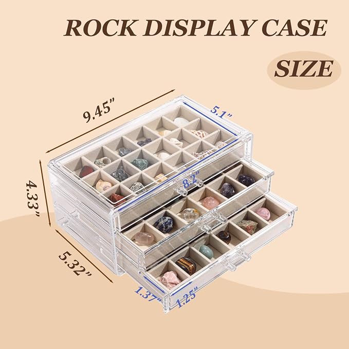 CLUQMEIK Acrylic Rock Collection Display Case - Image 4