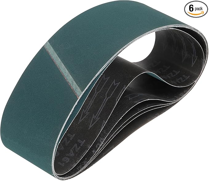 HARFINGTON 4 x 36 Inch Sanding Belts, 6 Pcs 240 Grit Zirconia Abrasive Belt Sander File Belt for Woodworking, Metal Polishing, Knife Sharpener