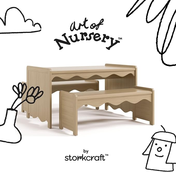 Storkcraft Casablanca Montessori Indoor Kids Table & Bench Set – GREENGUARD - Image 6