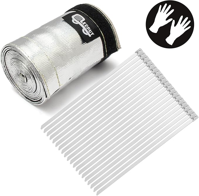 Heat Shroud Aluminized Sleeving Heat Shield fuel line wire heat sleeve - Image 2