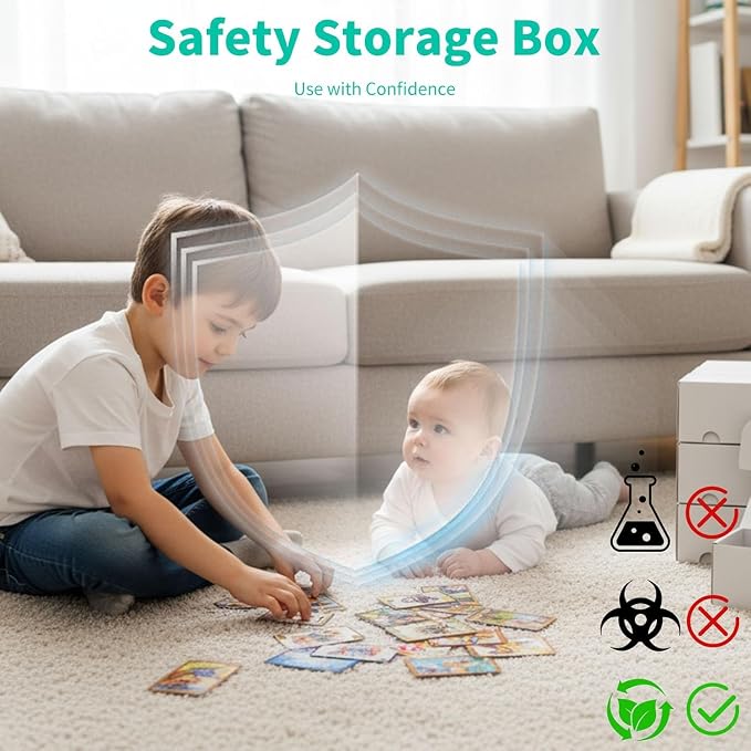 Card Box for Trading Cards, 14 Inch Laminated Card Storage Box - Image 8
