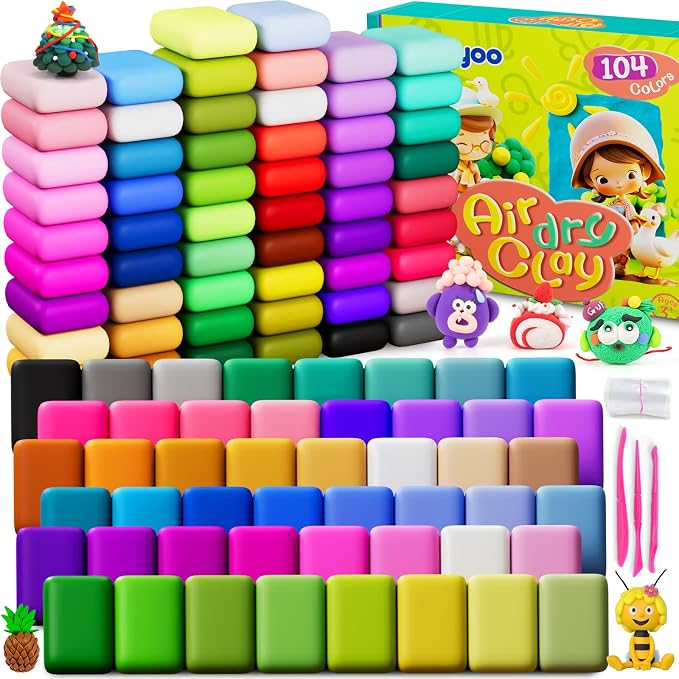 Ixiaoyoo Air Dry Clay, 104 Colors Foam Modeling Clay by Ixiaoyoo