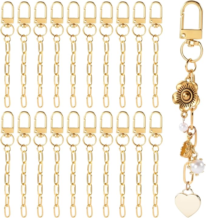 6pcs Keychain Making Kit, Alloy Extender Keychain Bag Charm Kits by Unknown