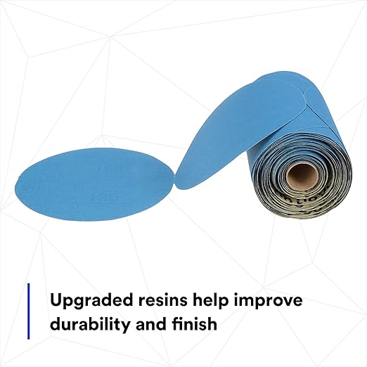3M Stikit Blue Abrasive Disc Roll, 36206, No Hole, 6 in, 180+ Grade, Pack of 100, Automotive Sanding Discs for Coating Removal, Body Repair, Auto Sanding, Primer Sanding