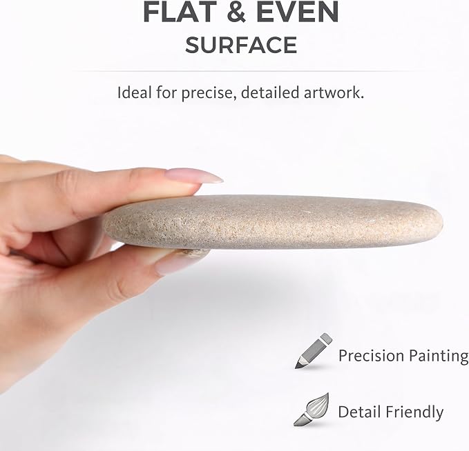 ROCART 12 PCS Extra Large 4.15-5.30" Smooth Natural River Rocks - Image 3