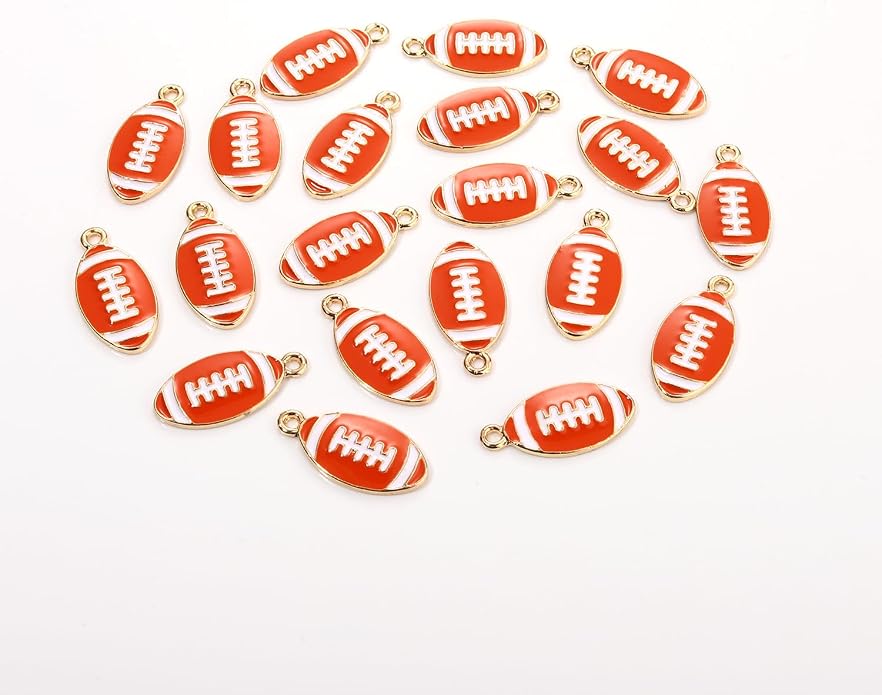 20PCS Sports Charms Enamel Basketball Baseball Pendant Charms - Image 5
