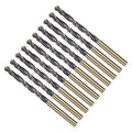 Drill Bit, 5mm Cutting Diameter, 4341 HSS Gold and Black 118° Cutting Angle Number Jobber Bits - (Applications: for Drilling Soft Metal Plastic Wood), 10-Pieces
