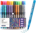 Grabie Black & White Extra Fine Tip Acrylic Paint Marker Set, 6 Pack, 0.7mm by Grabie