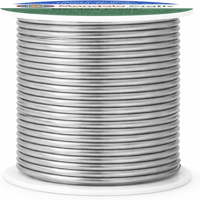 Mandala Crafts 16 Gauge Gray Anodized Aluminum Craft Wire, 100 FT | Colored - Image 2