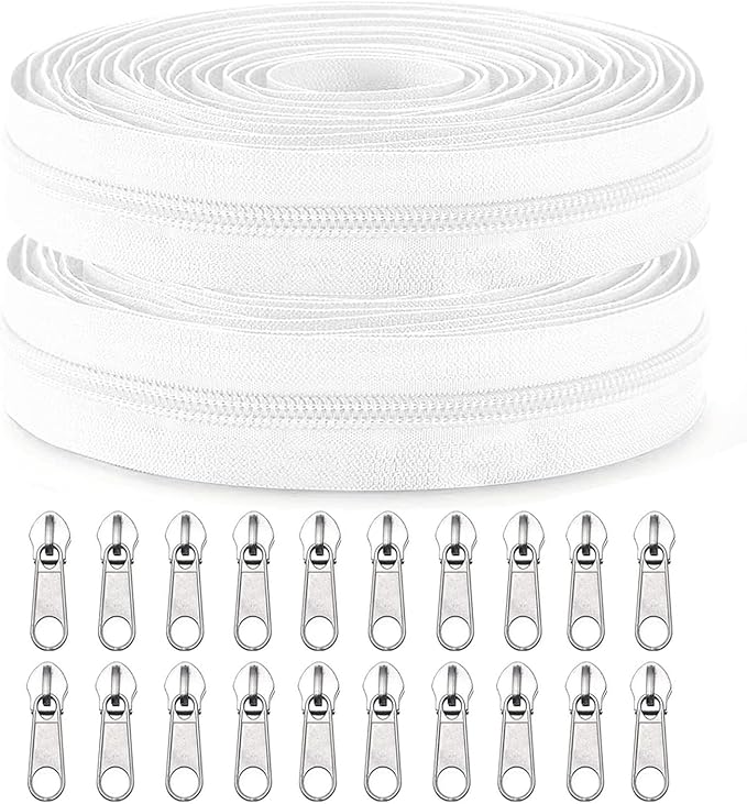 Sawoake #3 Nylon Coil Zippers by The Yard Bulk 10 Yards by Zipper