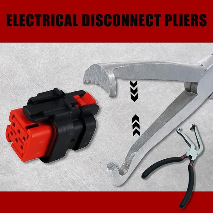 Upgraded 2 Pcs Electrical Disconnect Pliers,37980 60 Degree Automotive Electrical Tools，37960 Electrical Connector Pliers for Cars,Easily Disconnect the Locking Push Tab Electrical Connector