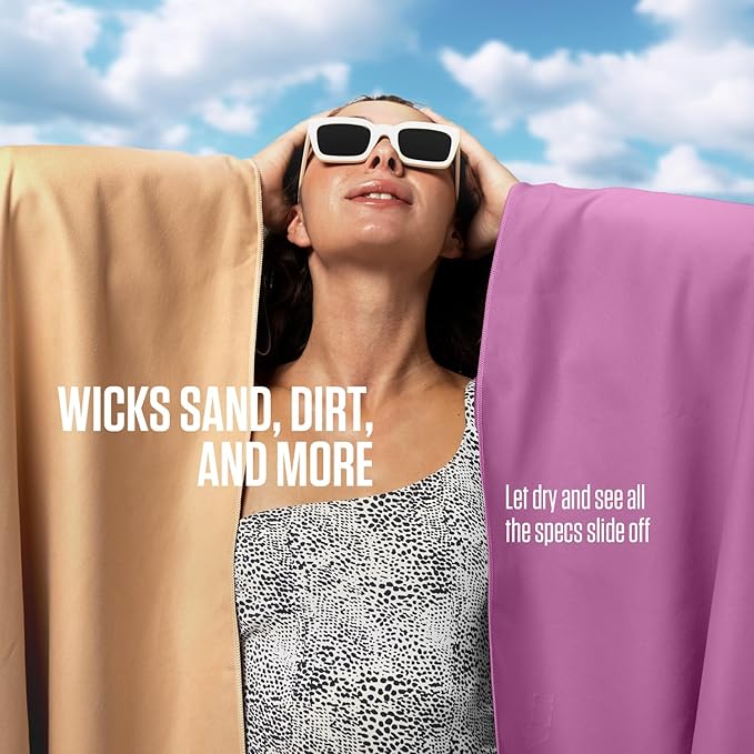 VENTURE 4TH Quick Dry Towel. Microfiber Travel Towel Ideal for Camping, Hiking, Backpacking, Gym. Lightweight & Fast Drying Travel Towels for Body. Compact & Easy to Pack - Purple Extra Large