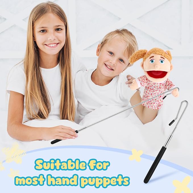 2 Pcs Adjustable Puppet Handles Metal Arm Control Rod Arm Control Stick - Image 6