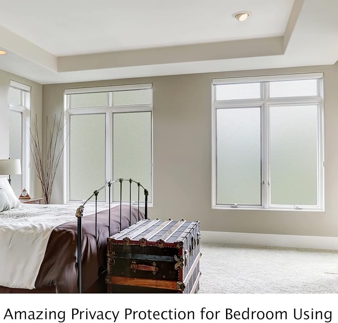 HIDBEA Frosted Window Privacy Film Heat Control UV Blocking, Static Cling - Image 8