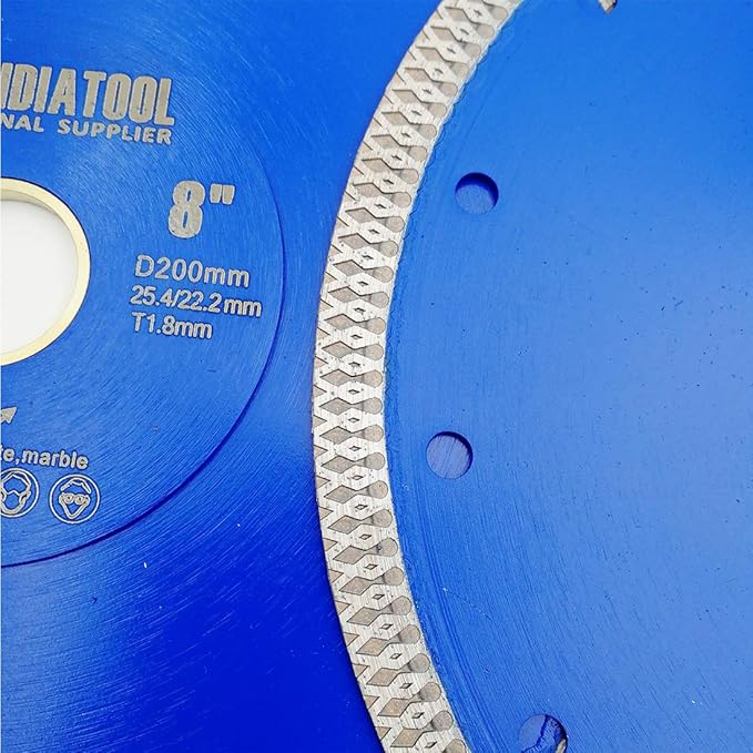 SHDIATOOL 8 Inch Diamond Saw Blade Cutting Porcelain Tile Ceramic Granite Marble Brick(2-Pack)
