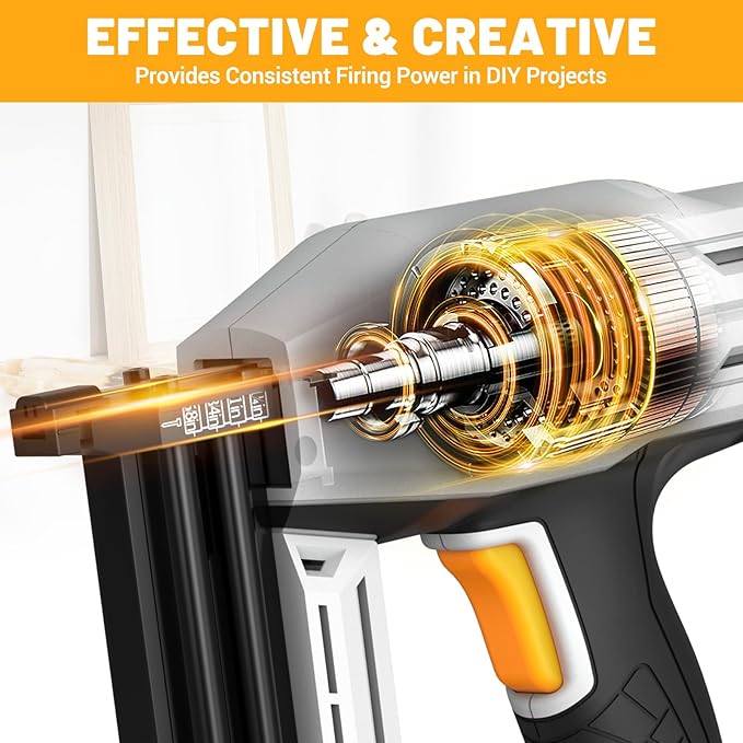 Electric Nail Gun, Batavia 2-in-1 Staple Gun Brad Nailer 18 Gauge for Heavy Duty, 120V Stapler Gun for Upholstery, Carpentry, DIY, 3/4'' Narrow Crown Staples 200pcs and Nails 800pcs Included