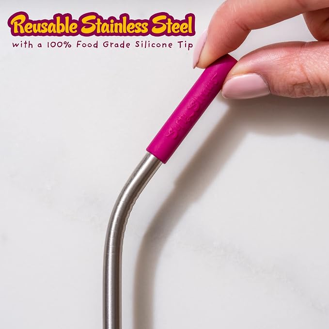 Softy Straws Premium Reusable Stainless Steel Drinking Straws - Image 4