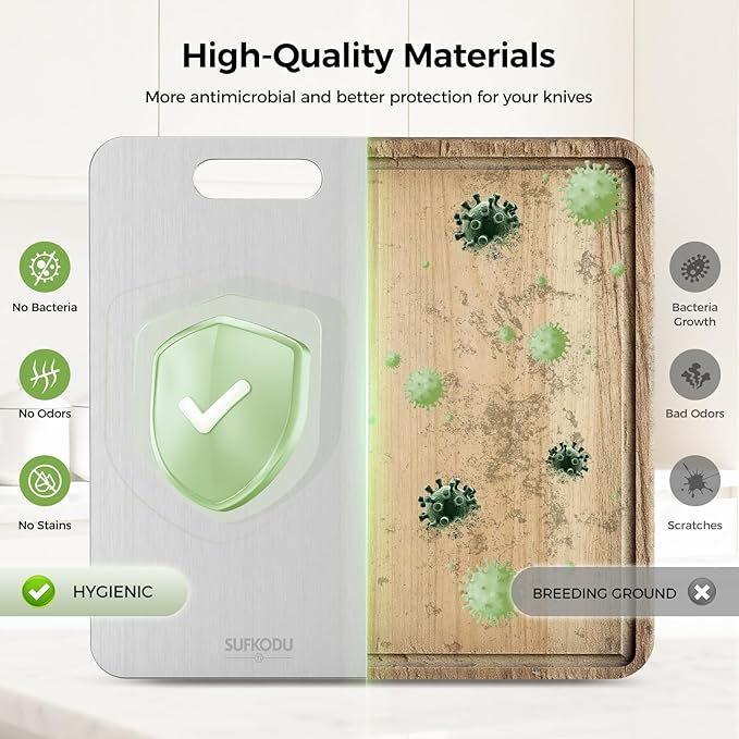 Titanium Cutting Board Set of 3, 100% Double-Sided Titanium Cutting Boards - Image 3