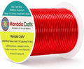 Mandala Crafts 14 Gauge Red Anodized Aluminum Craft Wire, 60 FT | Colored by MandalaCrafts
