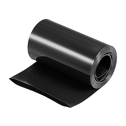 MECCANIXITY Battery Wrap PVC Heat Shrink Tubing 60mm Dia 95mm Flat 10 Feet(3meters) Black Good Insulation for Battery Pack