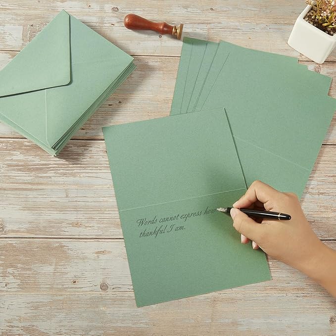 50 Pack Sage-Green A6 Envelopes - Image 4