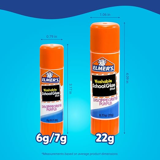 Elmer's Disappearing Purple School Glue Sticks, 22 Grams, Vision Board - Image 4