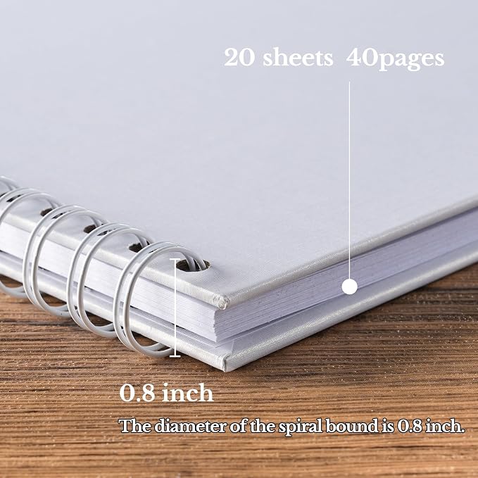 potricher 12 x 12 Inch DIY Scrapbook Album 40 Pages Hardcover Kraft Paper Scrap - Image 4