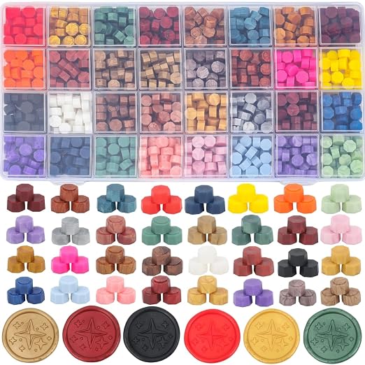 1664 Pieces Wax Seal Beads, Mixed Octagon Sealingwax Bead - Image 2